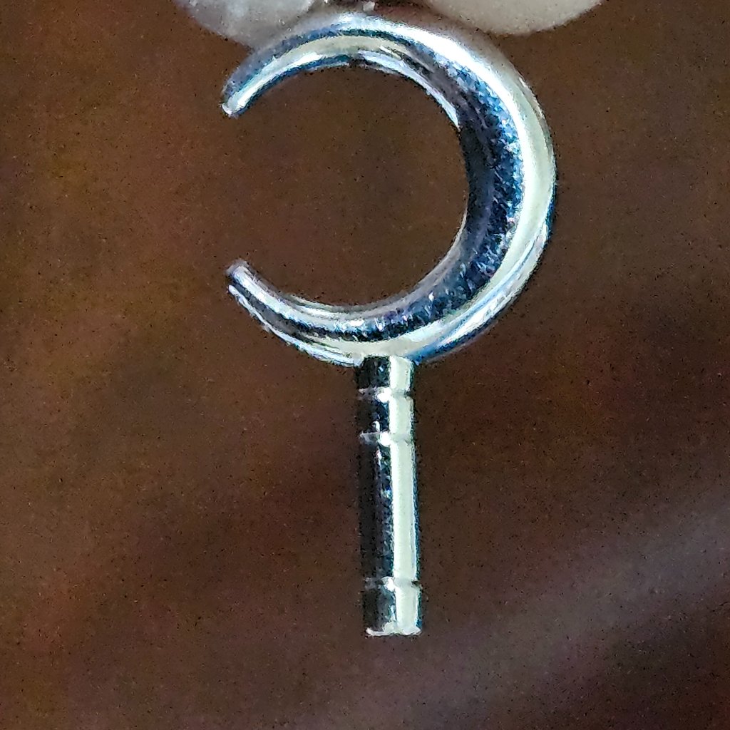 Rare Monica Rich Kosann Dream Crescent Moon Pocketwatch Key Sapphire 925 Charm — image 6 of 8